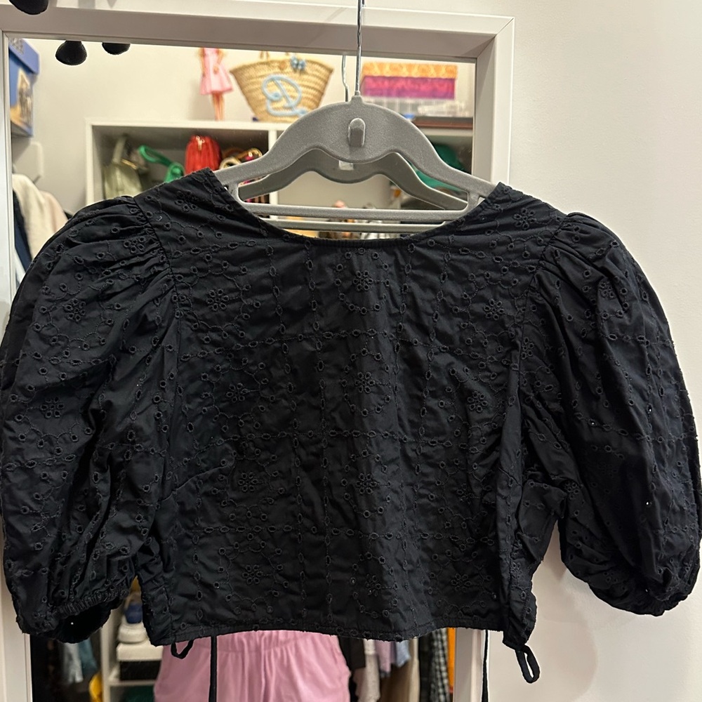 Zara Eyelet Crop Top